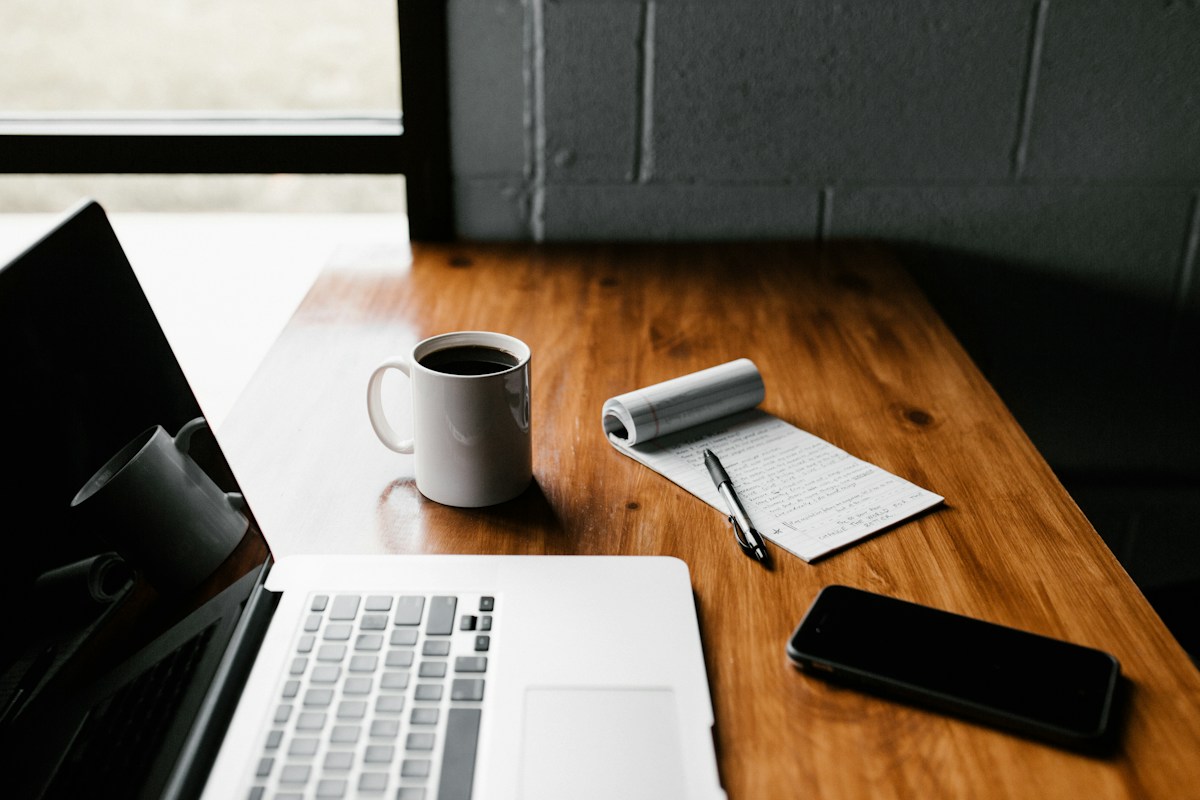 A quiet workspace featured in a concept sponsored weekend story